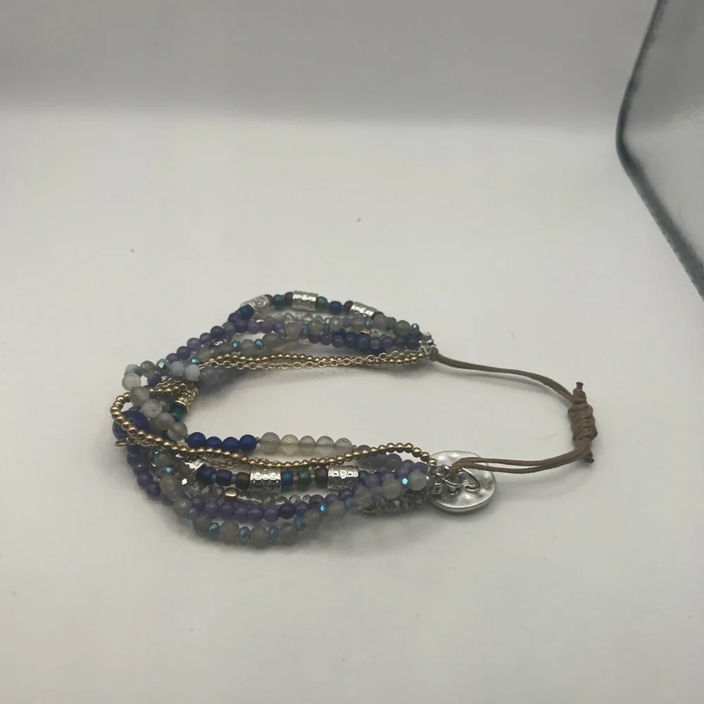 Demdaco Beaded Love Bracelet Indigo